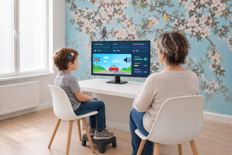 Séance de neurofeedback pour enfant